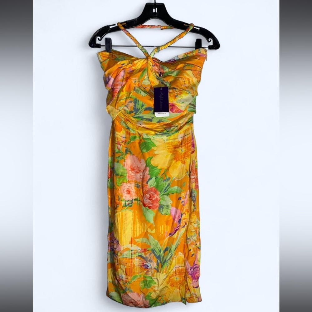 Ralph Lauren purple label orange summer dress 2021 summer collection (RARE)